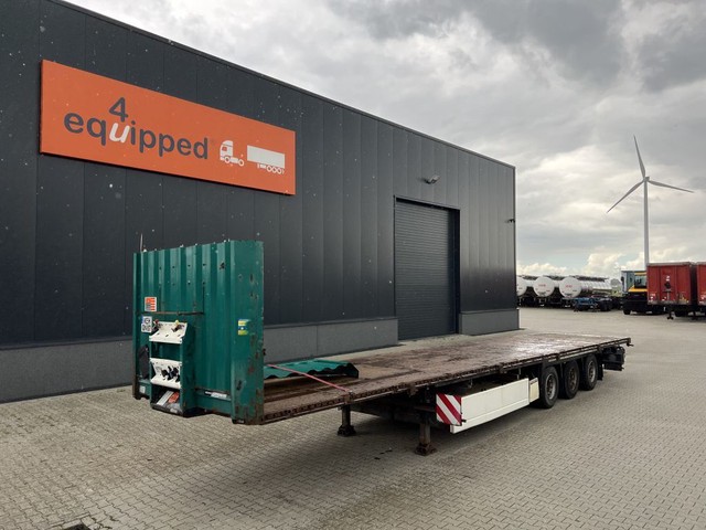 Krone mega-flatbed, SAF+disc, liftaxle, palletbox, timberstakes,